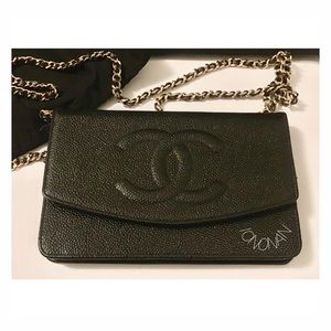 AUTHENTIC CHANEL Caviar Timeless WOC